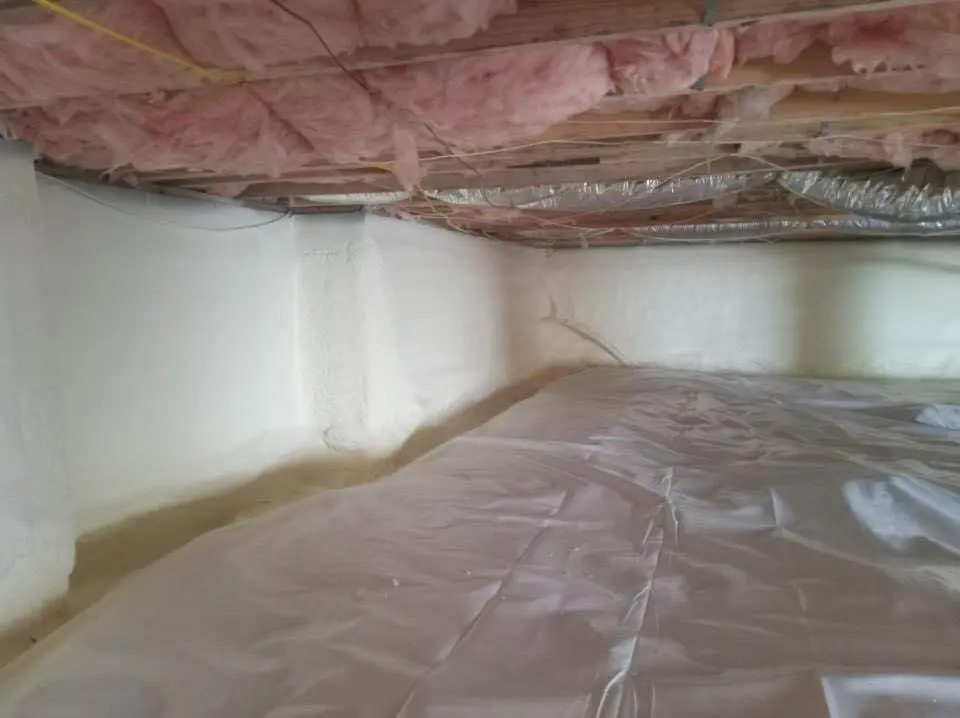 Crawl space encapsulation with closed-cell spray foam for Spray Foam Roofing in Inver Grove Heights