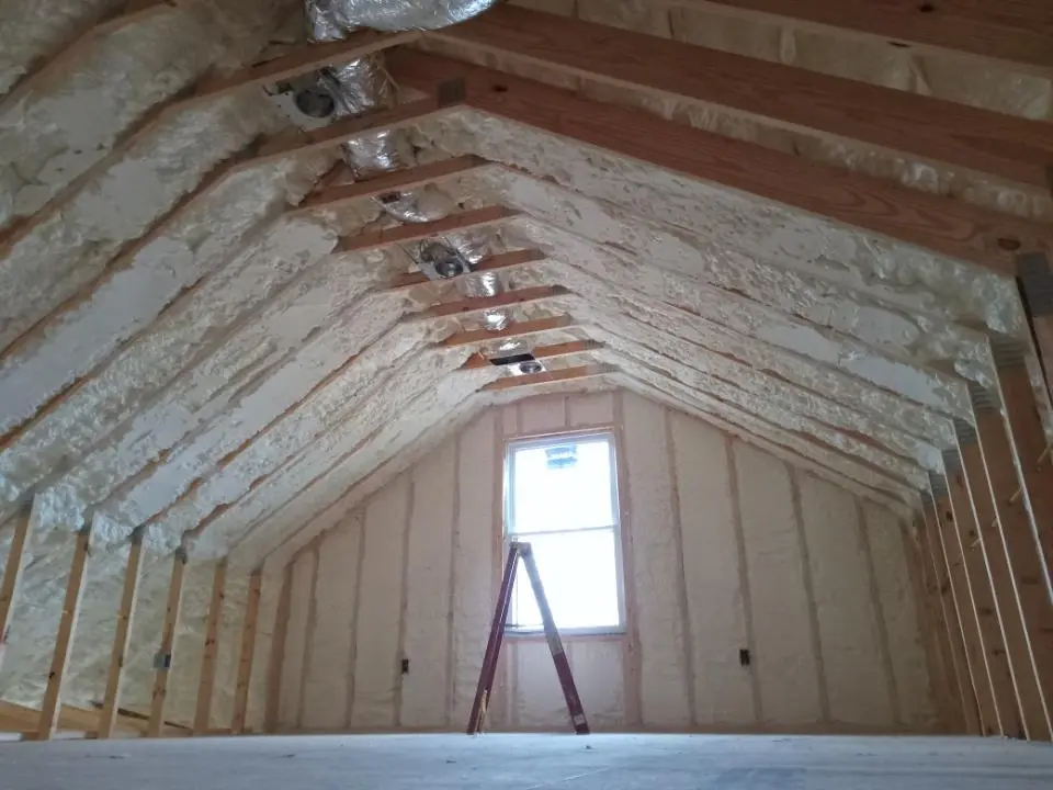 Spray foam roofing application for Crawl Space Insulation project in Inver Grove Heights